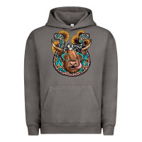 Pigment Tornado highland cow horseshoe Urban Hoodie - JahusDesignShop