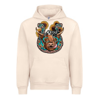 Sandshell highland cow horseshoe Urban Hoodie - JahusDesignShop