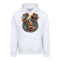 White highland cow horseshoe Urban Hoodie - JahusDesignShop