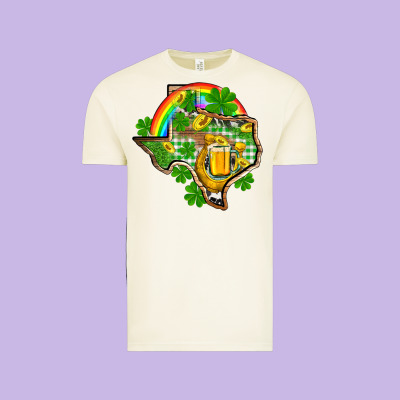 Texas St. Patrick's Day Vintage Tee Designed By Oliviacreatesart