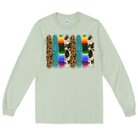 Matcha serape leopard tooled leather cowhide background Long Sleeve Tee - RanaPortraitStore