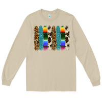 Mushroom serape leopard tooled leather cowhide background Long Sleeve Tee - RanaPortraitStore