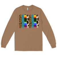 Toasted Coconut serape leopard tooled leather cowhide background Long Sleeve Tee - RanaPortraitStore
