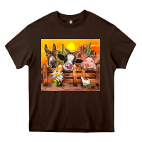 Chocolate Brown farm animal Heavy Core Tee - TumblerDesignByShophia