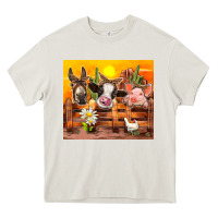 Cream farm animal Heavy Core Tee - TumblerDesignByShophia