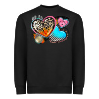 Black western leopard  racing  hearts Heavyweight Sweatshirt - AdoDesignShop
