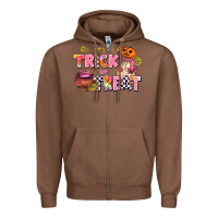 Chestnut trıck or treat Zipper Hoodie - AdoDesignShop