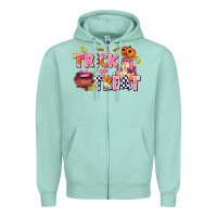 Seafoam trıck or treat Zipper Hoodie - AdoDesignShop