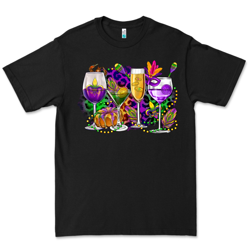 Mardi Gras Wine Glasses Cowgirl Premium Tee by CowGirlArtShop | Teevron