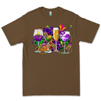 Cacao mardi gras wine glasses cowgirl Premium Tee - CowGirlArtShop