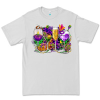 Dove Grey mardi gras wine glasses cowgirl Premium Tee - CowGirlArtShop