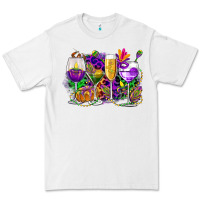 White mardi gras wine glasses cowgirl Premium Tee - CowGirlArtShop