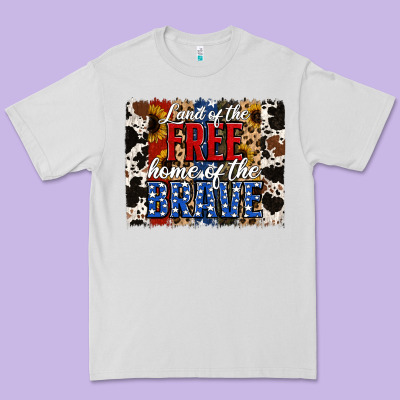 Land Of The Free Home Of The Brave Brushstroke Premium Tee Designed By Jasminsmagicworld