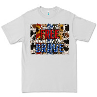 Dove Grey Land of the Free Home of the Brave Brushstroke Premium Tee - Jasminsmagicworld