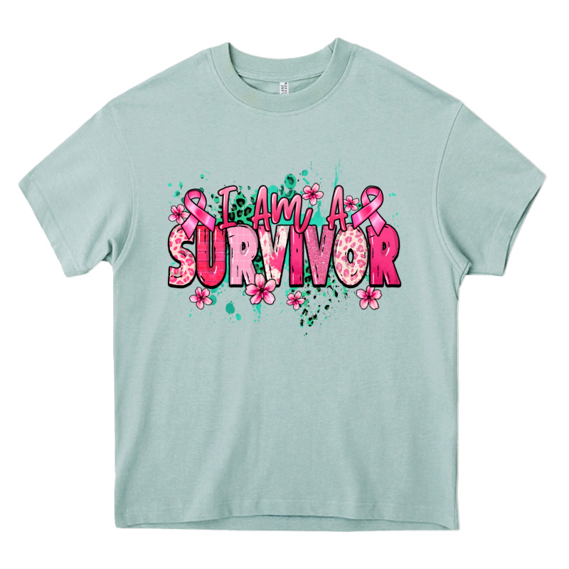 I Am A Survivor Cancere Awareness Heavy Core Tee by HowdyJamesFarm | Teevron