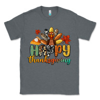 Charcoal Heather happy thanksgiving Classic Tee - CowGirlArtShop