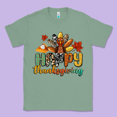 Happy Thanksgiving Classic Tee Designed By Cowgirlartshop