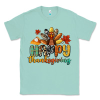 Seafoam happy thanksgiving Classic Tee - CowGirlArtShop