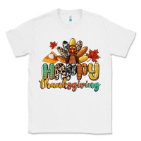 White happy thanksgiving Classic Tee - CowGirlArtShop