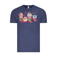 Vintage Denim valentines day coffee cups Vintage Tee - OliviaCreatesArt