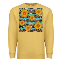 Antique Gold sunflower western seamless revize Premium Sweatshirt - AdoDesignShop