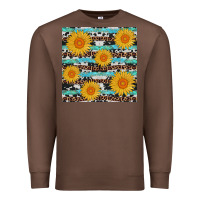 Chestnut sunflower western seamless revize Premium Sweatshirt - AdoDesignShop