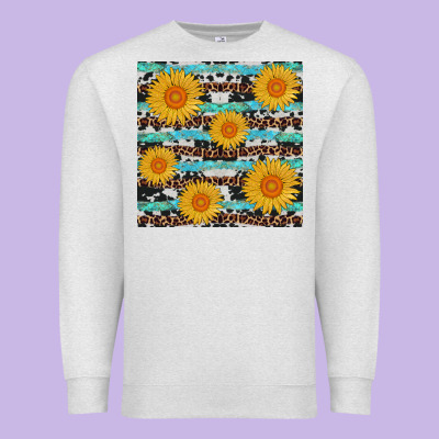 Sunflower Western Seamless Revize Premium Sweatshirt Designed By Adodesignshop