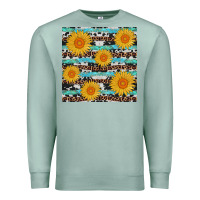 Seafoam sunflower western seamless revize Premium Sweatshirt - AdoDesignShop