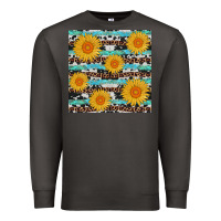 Smoke sunflower western seamless revize Premium Sweatshirt - AdoDesignShop