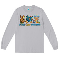 Moon Dust Peace Love Hannukah Long Sleeve Tee - BundleAndBundleShop