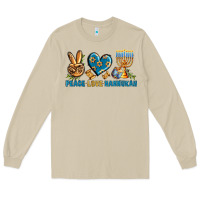 Mushroom Peace Love Hannukah Long Sleeve Tee - BundleAndBundleShop