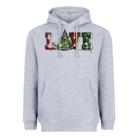 Heather Grey love christmas tree Heavyweight Hoodie - AdoDesignShop