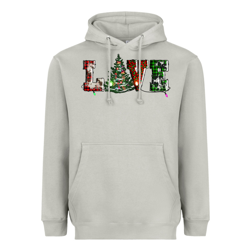 Love Christmas Tree Heavyweight Hoodie by AdoDesignShop | Teevron