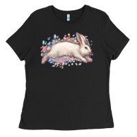 Easter Bunny Leopard Easter Day Ladies Tee | Teevron