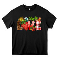 Black love strawberry Heavy Core Tee - RanaPortraitStore