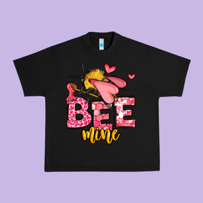 Bee Mine Valentines Day Urban Heavy Tee Designed By Oliviacreatesart