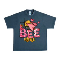 Midnight Navy Bee Mine Valentines Day Urban Heavy Tee - OliviaCreatesArt