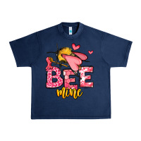 Navy Bee Mine Valentines Day Urban Heavy Tee - OliviaCreatesArt