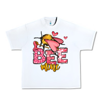 White Bee Mine Valentines Day Urban Heavy Tee - OliviaCreatesArt
