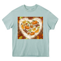 Arona fall heart with leopard Heavy Core Tee - TumblerDesignByShophia