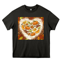 Asphalt fall heart with leopard Heavy Core Tee - TumblerDesignByShophia