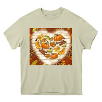 Mossy fall heart with leopard Heavy Core Tee - TumblerDesignByShophia