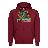 Burgundy freebird thunderbird Zipper Hoodie - AdoDesignShop