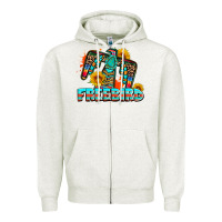 Oatmeal Heather freebird thunderbird Zipper Hoodie - AdoDesignShop