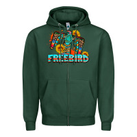 Sports Green freebird thunderbird Zipper Hoodie - AdoDesignShop