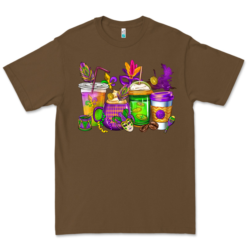 Mardi Gras Coffee Cups Cowgirl Premium Tee by CowGirlArtShop | Teevron