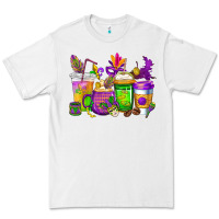 White mardi gras coffee cups cowgirl Premium Tee - CowGirlArtShop