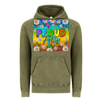 Vintage Olive LGBTQ+ Proud Ally With Daisy Tumbler Vintage Hoodie - BundleAndBundleShop