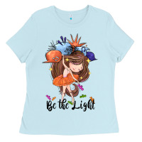 Baby Blue Be the light Ladies Tee - CowGirlArtShop