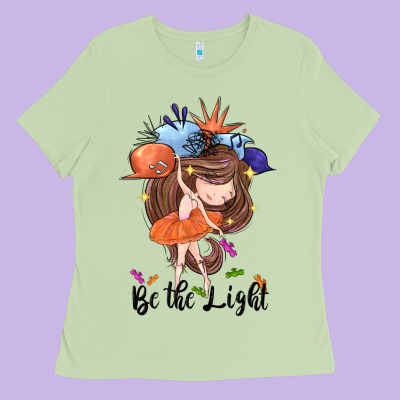 Be The Light Ladies Tee Designed By Cowgirlartshop